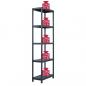 Preview: Lagerregale 2 Stk. Schwarz 125 kg 60 x 30 x 180 cm Kunststoff