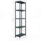 Preview: Lagerregale 2 Stk. Schwarz 125 kg 60 x 30 x 180 cm Kunststoff