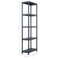 Preview: Lagerregale 2 Stk. Schwarz 125 kg 60 x 30 x 180 cm Kunststoff