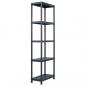 Preview: Lagerregale 5 Stk. Schwarz 125 kg 60 x 30 x 180 cm Kunststoff