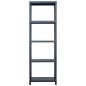 Preview: Lagerregale 5 Stk. Schwarz 125 kg 60 x 30 x 180 cm Kunststoff