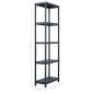 Preview: Lagerregale 5 Stk. Schwarz 125 kg 60 x 30 x 180 cm Kunststoff