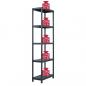 Preview: Lagerregale 5 Stk. Schwarz 125 kg 60 x 30 x 180 cm Kunststoff