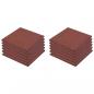 Preview: Fallschutzfliesen 12 Stk. Gummi 50 x 50 x 3 cm Rot