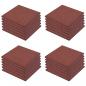 Preview: Fallschutzfliesen 24 Stk. Gummi 50 x 50 x 3 cm Rot