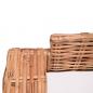 Preview: 2-tlg. Gartensofas mit Polster Natürliches Rattan