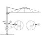 Preview: Sonnenschirm mit Schirmständer Taupe