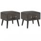 Preview: ARDEBO.de - Nachttische 2 Stk. Grau 40 x 35 x 40 cm Samt