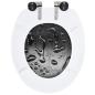 Preview: Toilettensitze 2 Stk. Soft-Close-Deckel MDF Wassertropfendesign