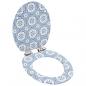 Preview: Toilettensitze 2 Stk. Soft-Close-Deckel MDF Porzellan-Design