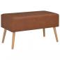 Preview: Bank mit Schubladen 80 cm Braun Kunstleder