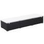 Preview: Sonnenliegen mit Auflage 2 Stk. Poly Rattan Schwarz