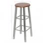 Preview: Barhocker 4 Stk. Silbern und Braun MDF