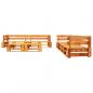Preview: 6-tlg. Garten-Lounge-Set aus Paletten Holz Honigbraun