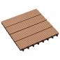 Preview: 22 Stk. Terrassenfliesen 30 x 30 cm 2 qm WPC Teakholzfarbe