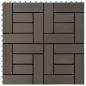 Preview: ARDEBO.de - 22 Stk. Terrassenfliesen 30 x 30 cm 2 qm WPC Dunkelbraun