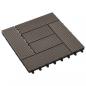 Preview: 22 Stk. Terrassenfliesen 30 x 30 cm 2 qm WPC Dunkelbraun