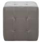 Preview: Pouf 2 Stk. Grau 30x30x30 cm Kunstleder