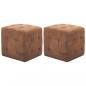 Preview: Pouf 2 Stk. Braun 30x30x30 cm Wildleder-Optik