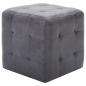Preview: Pouf 2 Stk. Grau 30x30x30 cm Wildleder-Optik
