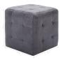 Preview: Pouf 2 Stk. Grau 30x30x30 cm Wildleder-Optik