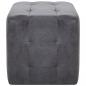 Preview: Pouf 2 Stk. Grau 30x30x30 cm Wildleder-Optik