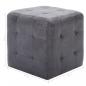 Preview: Pouf 2 Stk. Grau 30x30x30 cm Wildleder-Optik
