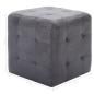 Preview: Pouf 2 Stk. Grau 30x30x30 cm Wildleder-Optik