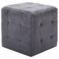 Preview: Pouf 2 Stk. Grau 30x30x30 cm Wildleder-Optik