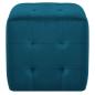 Preview: Pouf 2 Stk. Blau 30x30x30 cm Samtstoff