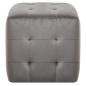 Preview: Pouf 2 Stk. Grau 30x30x30 cm Samtstoff