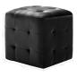 Preview: Pouf 2 Stk. Schwarz 30x30x30 cm Samtstoff