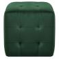 Preview: Pouf 2 Stk. Grün 30x30x30 cm Samtstoff