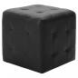 Preview: Pouf 2 Stk. Schwarz 30x30x30 cm Kunstleder