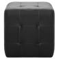 Preview: Pouf 2 Stk. Schwarz 30x30x30 cm Kunstleder