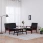 Preview: 2-tlg. Sofagarnitur Schwarz Kunstleder