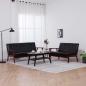 Preview: 2-tlg. Sofagarnitur Schwarz Kunstleder