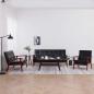 Preview: 3-tlg. Sofagarnitur Schwarz Kunstleder