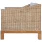 Preview: 2-tlg. Sofagarnitur mit Kissen Natur Rattan