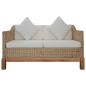 Preview: 2-tlg. Sofagarnitur mit Kissen Natur Rattan