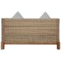 Preview: 2-tlg. Sofagarnitur mit Kissen Natur Rattan