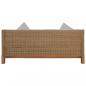 Preview: 2-tlg. Sofagarnitur mit Auflagen Natur Rattan