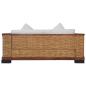 Preview: 2-tlg. Sofagarnitur mit Auflagen Braun Natur Rattan