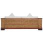 Preview: 2-tlg. Sofagarnitur mit Auflagen Braun Natur Rattan