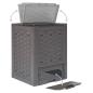 Preview: Gartenkomposter 3 Stk. Braun 60x60x83cm 900 L Kunststoff Rattan