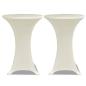 Preview: Stehtischhussen 4 Stk. Ø 60 cm Creme Stretch 
