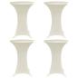 Preview: Stehtischhussen 4 Stk. Ø 80 cm Creme Stretch