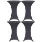 Preview: Stretch-Tischhussen 4 Stk. 70 cm Anthrazit