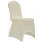 Preview: Stretch-Stuhlhussen 12 Stk. Creme