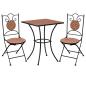Preview: 3-tlg. Bistro-Set Mosaik Keramik Terrakotta 